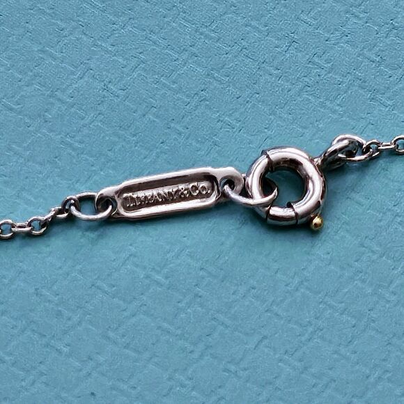 🧧SOLD🎋 RARE Tiffany & Co. Platinum Pt950 Diamond Voile Lariat Necklace 16” - Picture 5 of 9